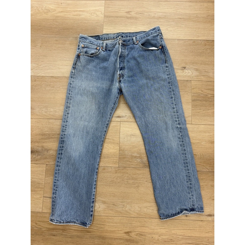 Levis 501 Jeans Mens Tagged 36x29 Actual W36 27 Medium Wash Button Fly Denim